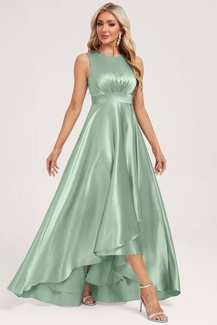 Robe de Soirée Vert Satiné Élégance - gallery 3