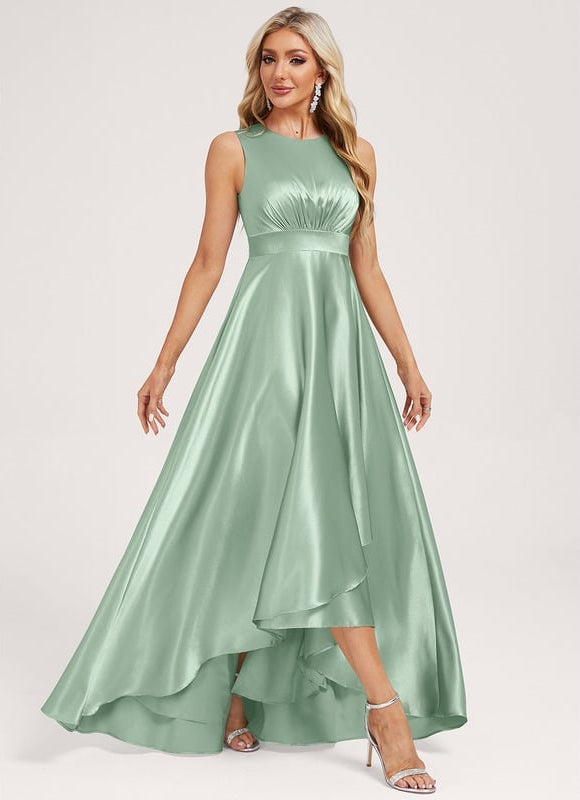 Robe de Soirée Vert Satiné Élégance - gallery 3