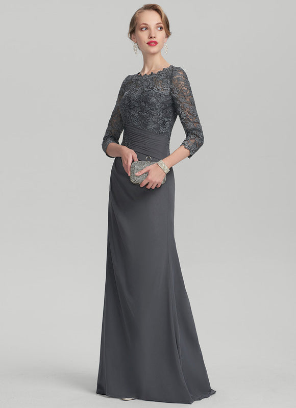 Robe de Soirée Gris Élégance Satiné - gallery 1