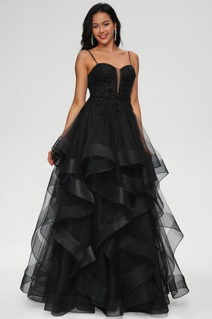 Robe de Soirée Noir Envoûtant - gallery 1