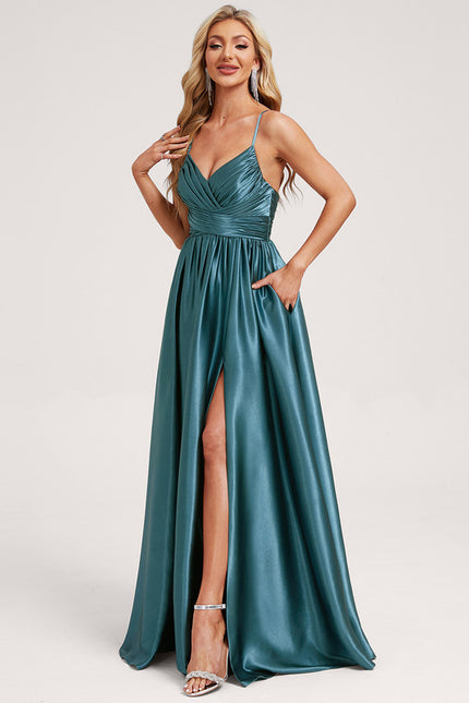 Robe de Soirée Dorée Fluide - gallery 2