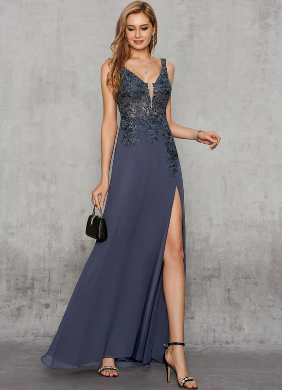 Robe de Soirée Élégance Marine - gallery 2