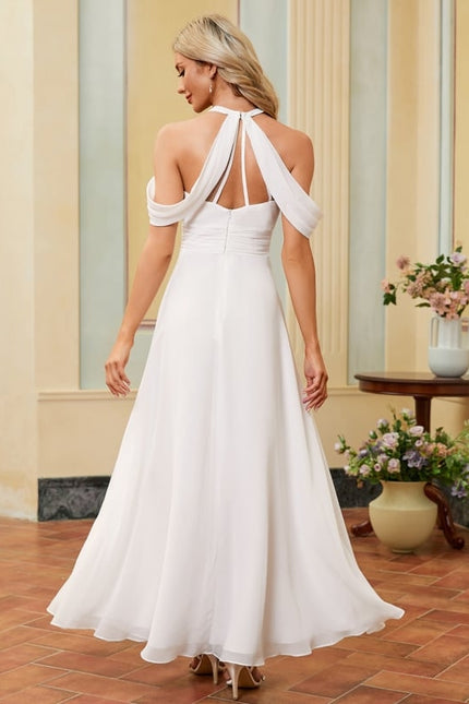 Robe De Soirée Longue Blanche Pour Mariage - gallery 5