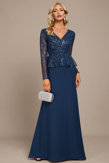 Robe de Soirée Velours Saphir - gallery 1