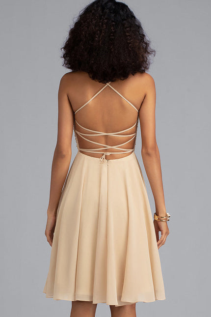 Robe de Soirée Sable Éclatante - gallery 2