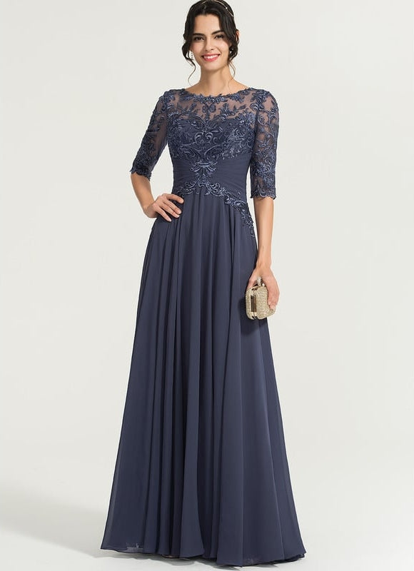Robe De Soirée Longue Manche Longue Grande Taille - gallery 5