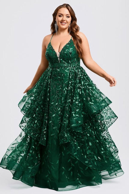 Robe De Soirée Dentelle Verte - gallery 9