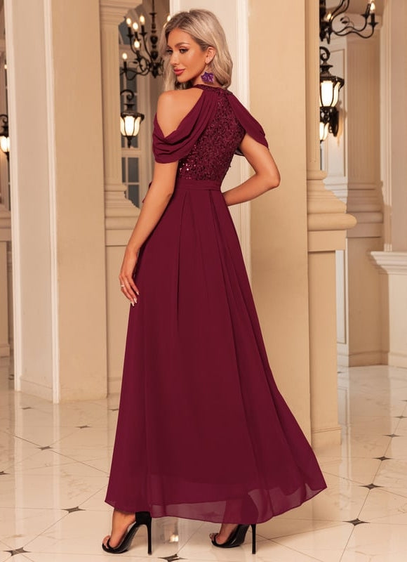Robe de Soirée Bordeaux Éclat - gallery 4
