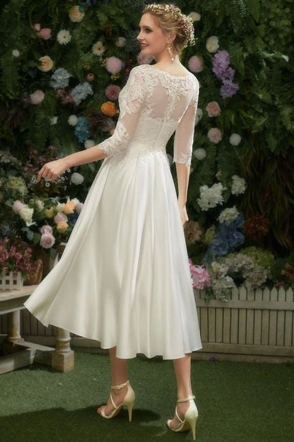 Robe de Soirée Satinée Épure - gallery 1