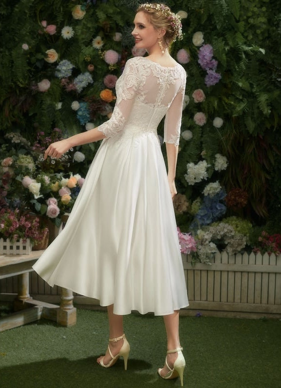 Robe de Soirée Satinée Épure - gallery 1