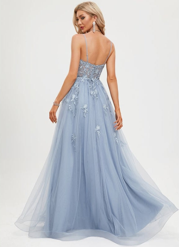 Robe de Soirée Céleste Fleurie - gallery 4