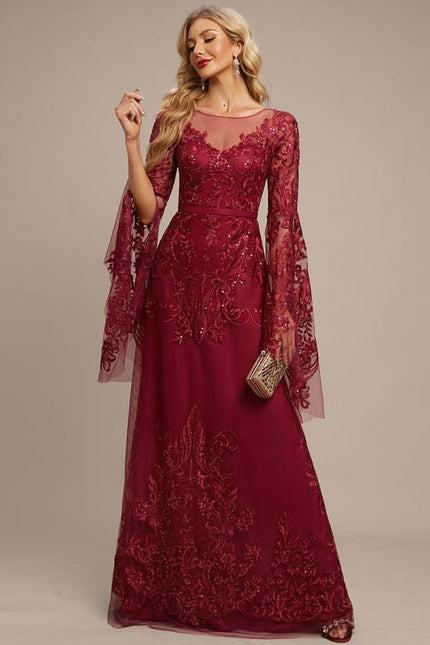 Robe de Soirée Bordeaux Enchantée - gallery 2