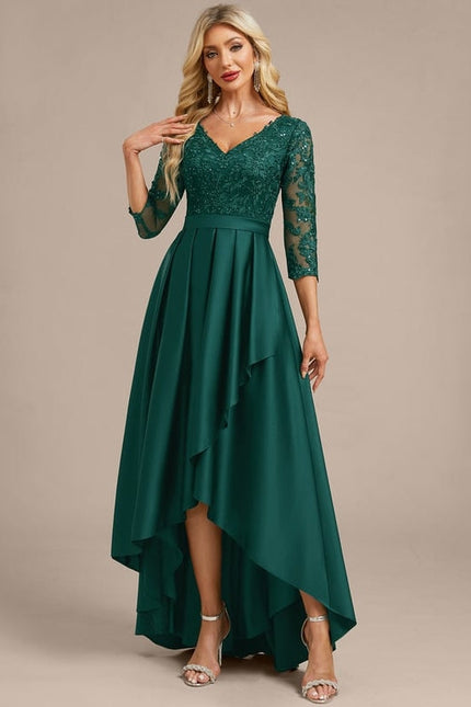 Robe Soirée Asymétrique Émeraude - gallery 2
