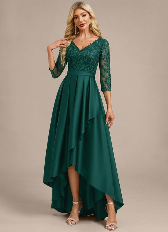 Robe Soirée Asymétrique Émeraude - gallery 2