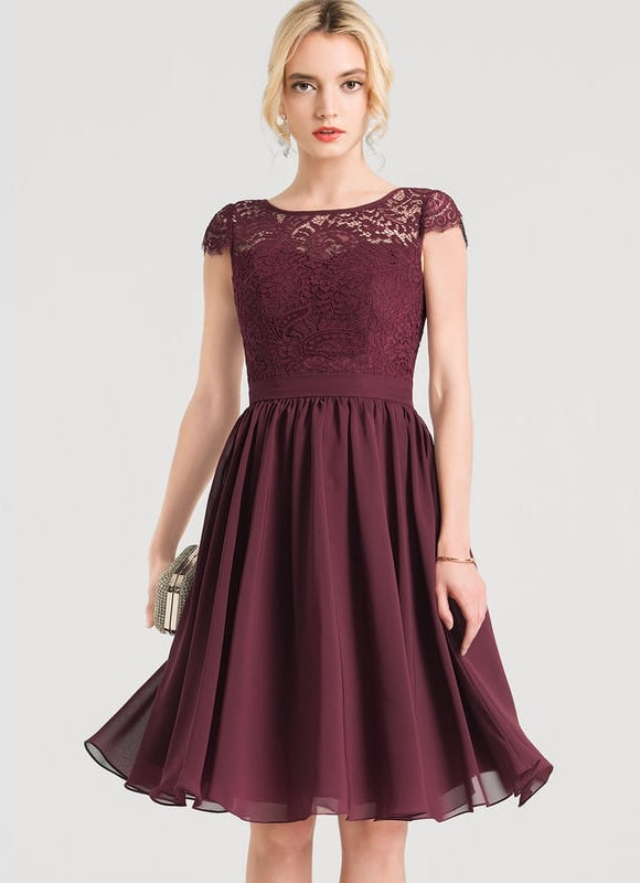 Robe de Soirée Aérienne Bordeaux - gallery 3