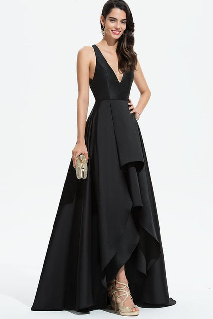 Robe Bustier Noire Longue De Soirée - gallery 1