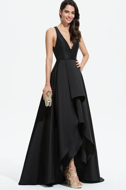 Robe Bustier Noire Longue De Soirée - gallery 1