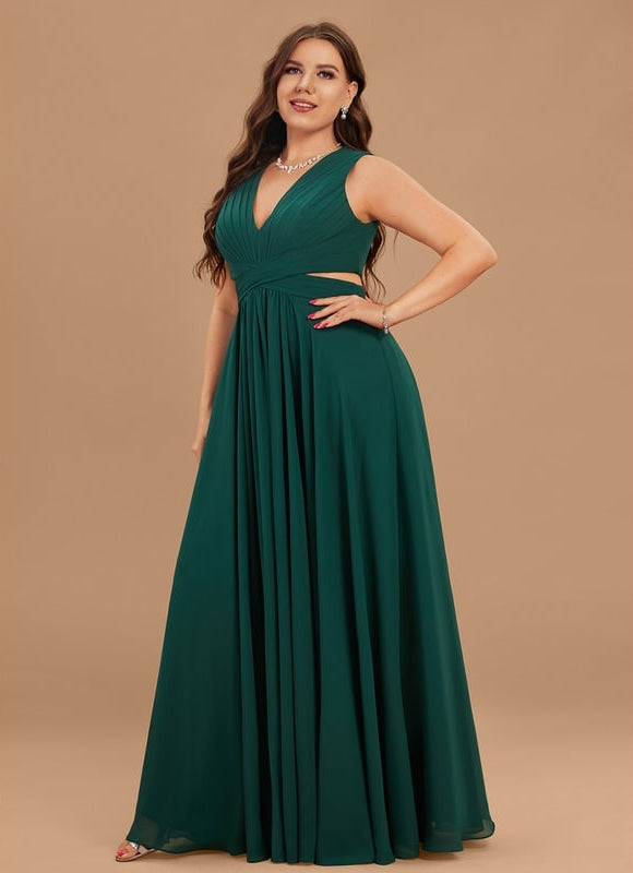 Robe de Soirée Fluide Émeraude - gallery 8