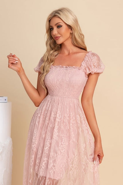 Robe de Soirée Dentelle Rosée - gallery 3