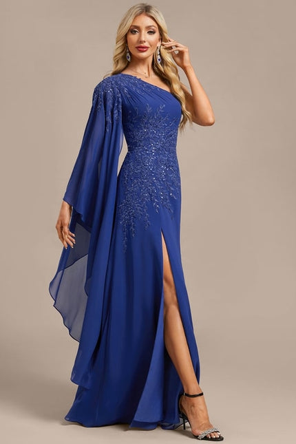 Robe de Soirée Asymétrique Cobalt - gallery 4