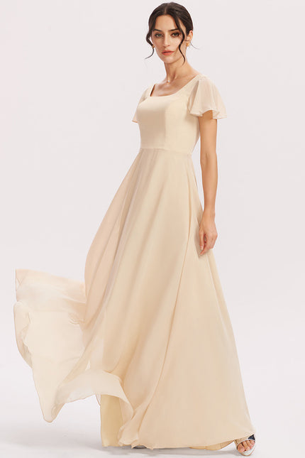 Robe de Soirée Fluide Vert Deau - gallery 1