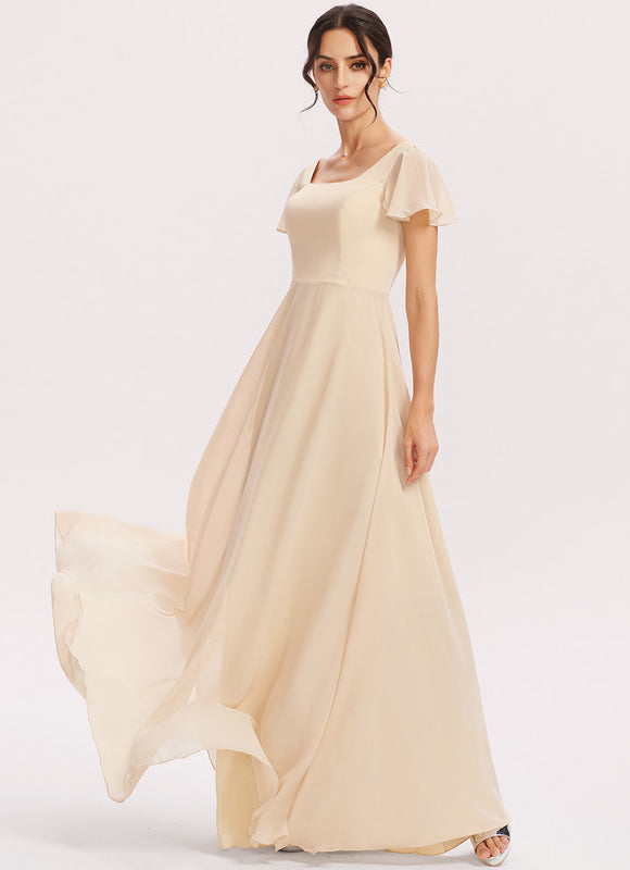 Robe de Soirée Fluide Vert Deau - gallery 1