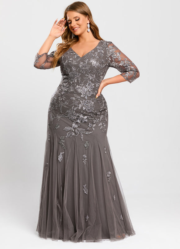 Robe de Soirée Argentée Lumineuse - gallery 7
