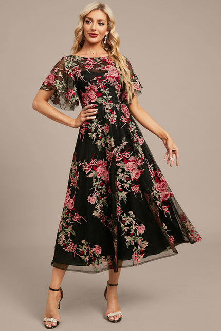 Robe de Soirée Nocturne Florale - gallery 5