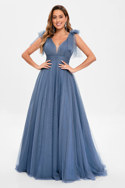 Robe de Soirée Bleu Nuageux - gallery 1