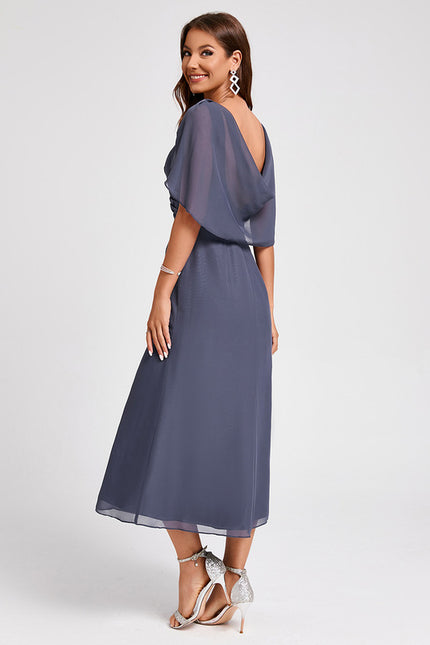 Robe de Soirée Florale Marine - gallery 1