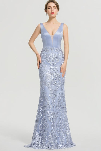 Robe de Soirée Céleste Satiné - gallery 2