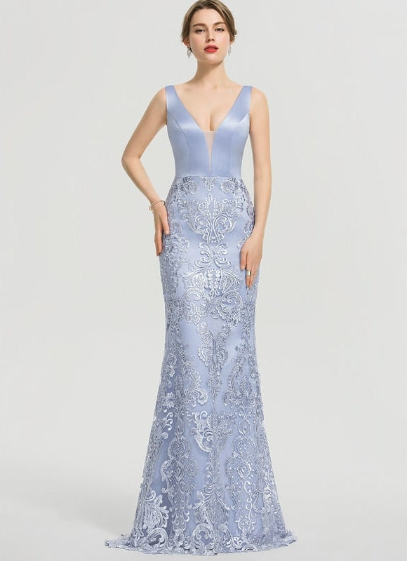 Robe de Soirée Céleste Satiné - gallery 2