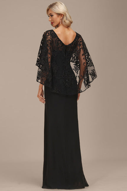 Robe de Soirée Satin Gris Perle - gallery 3