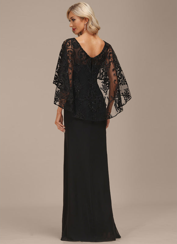 Robe de Soirée Satin Gris Perle - gallery 3
