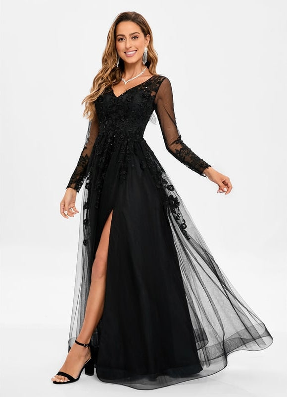 Robe de Soirée Noir Étoilé - gallery 5