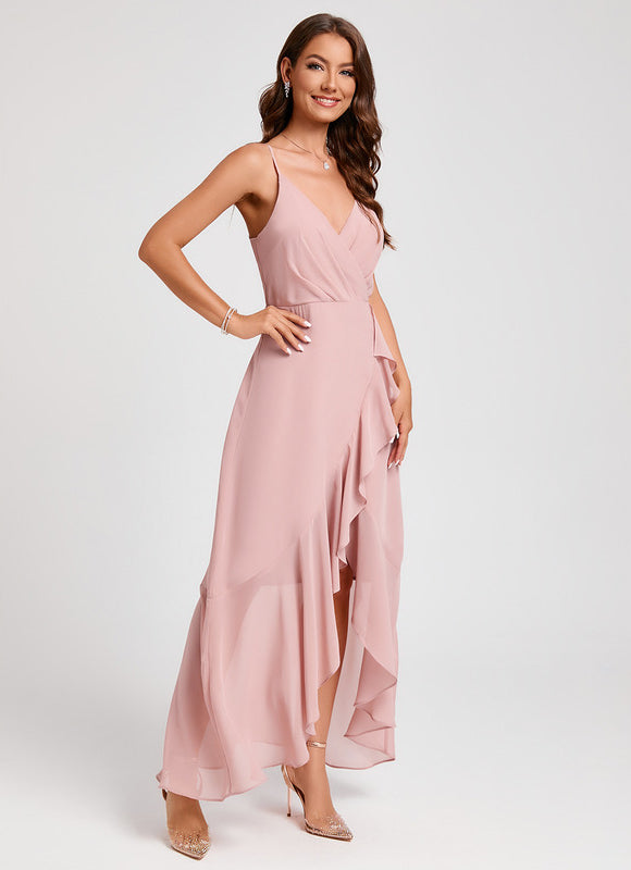 Robe De Soirée Rose Poudrée