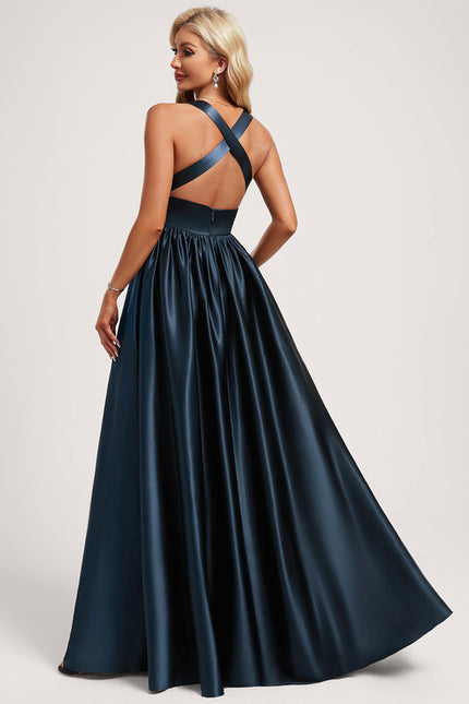 Robe de Soirée Dorée Fluide - gallery 4