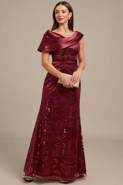 Robe de Soirée Satin Drapée Chic - gallery 4