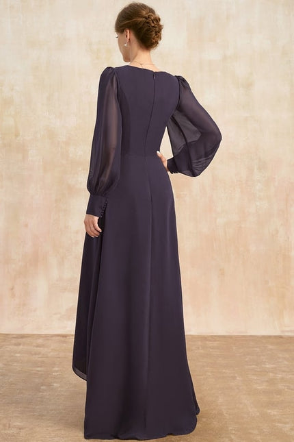 Robe de Soirée Élégance Sombre Volante - gallery 5
