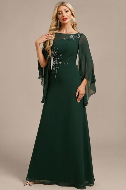 Robe de Soirée Émeraude Élégante - gallery 3