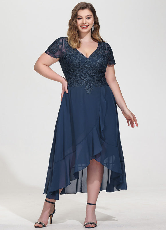 Robe de Soirée Flottante Marine - gallery 8