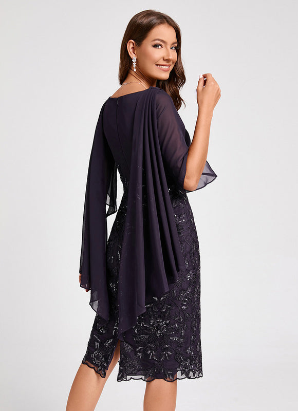 Robe de Soirée Élégance Satinée Nuit - gallery 1