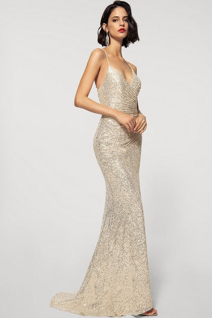 Robe de Soirée Glitter Doré - gallery 3