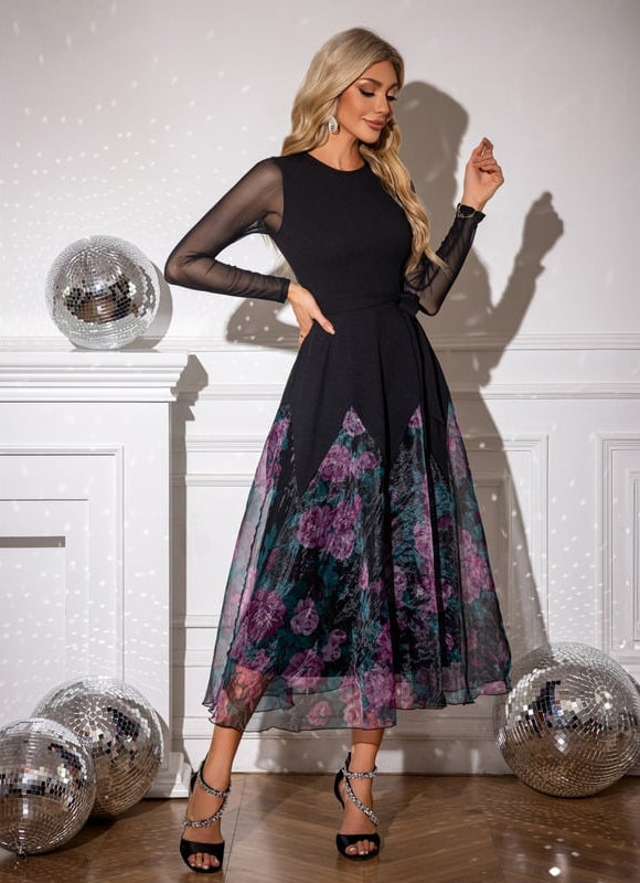 Robe de Soirée Organza Florale