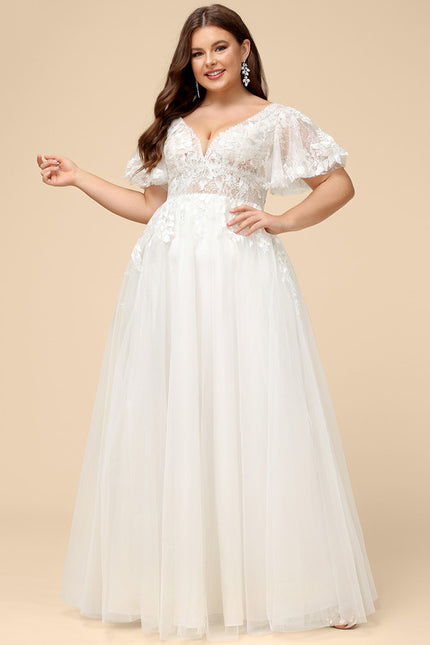 Robe De Soirée Avec Tulle Travaillé - gallery 6