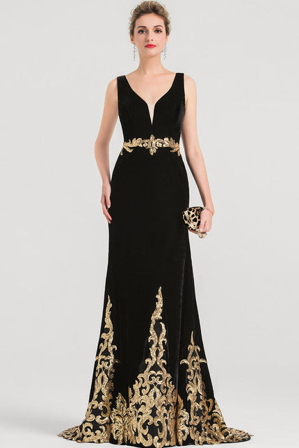 Robe de Soirée Élégance Noire Dorée - gallery 3