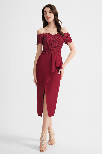 Robe de Soirée Lueur Rubis Éthérée