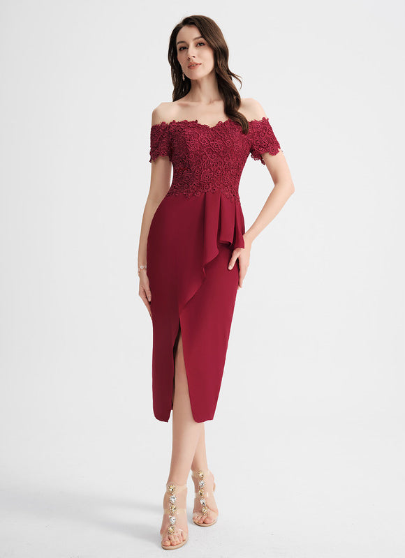 Robe de Soirée Lueur Rubis Éthérée
