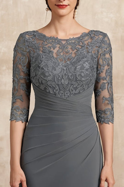 Robe de Soirée Gris Élégance Satiné - gallery 5
