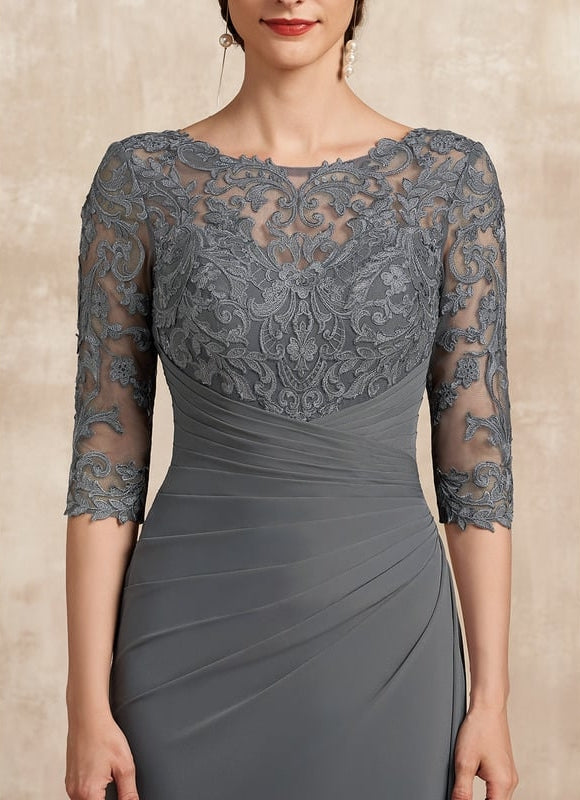 Robe de Soirée Gris Élégance Satiné - gallery 5